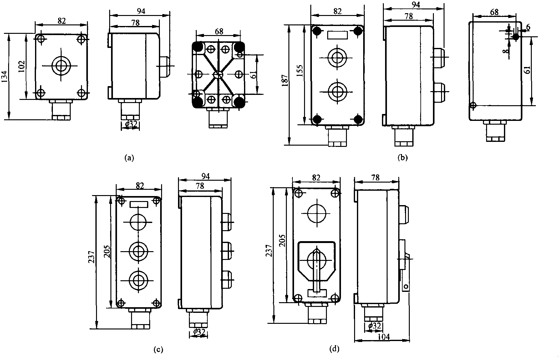 三、BZA8050系列防爆防腐主令控制器